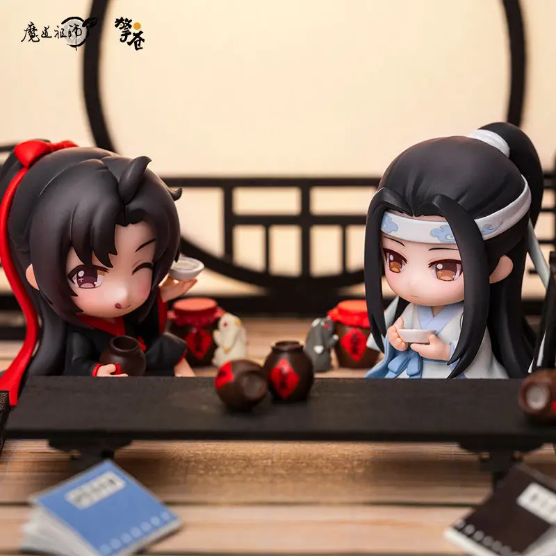 TANSHOW Mo Dao Zu Shi Figure Wei Wuxian LAN Wangji Q Version Mini Anime  Action Figurine Creative Gift Toy 4 Inch Ornaments Exquisite (Wei Ying)