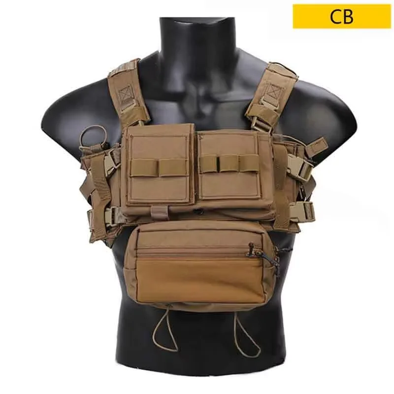 EMERSONGEARS Tactical Chest Rig Vest - 500D Nylon Molle Vest With Quick Release For Airsoft & Hunting