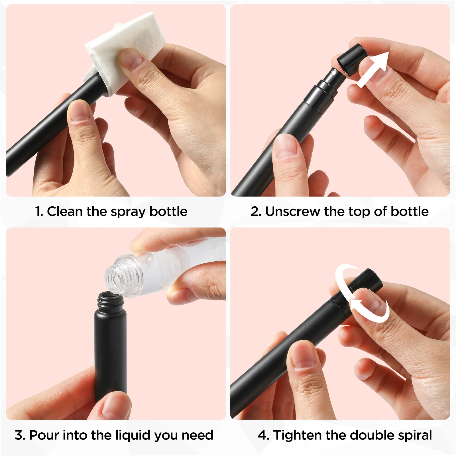 2ml~10ml Mini Perfume Refill Bottle Sub-Bottling Fine Mist Spray Refillable Cosmetic Containers Atomizer for Travel Tool