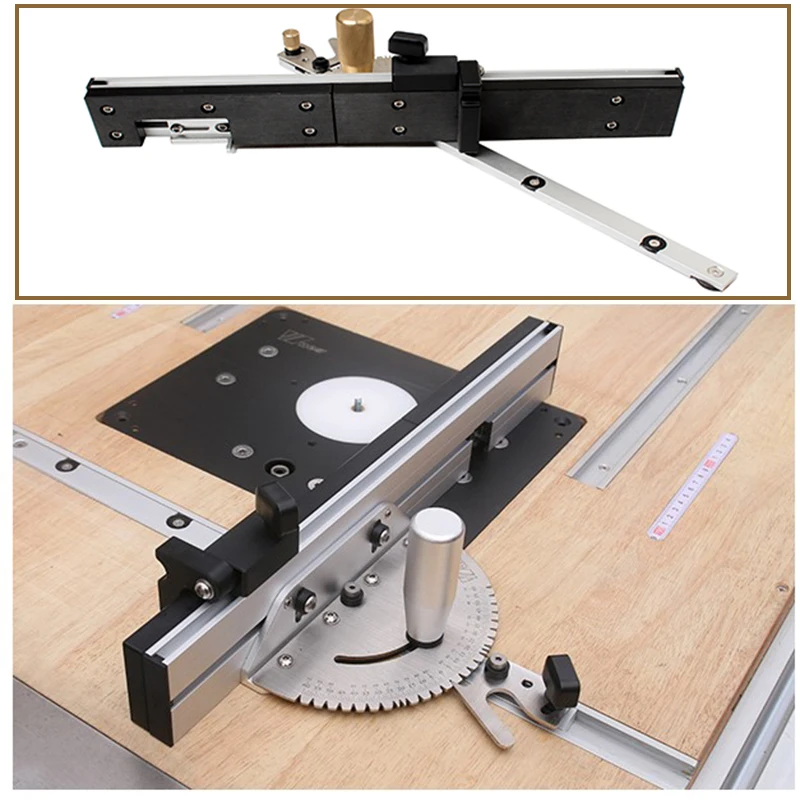 Brass Handle 450mm Miter Gauge With Box Jiont Jig Track Stop Table Saw Router Miter Gauge Saw Assembly Ruler Woodworking Tools woodworking tools woodworking tool miter track jig woodworking miter gauge