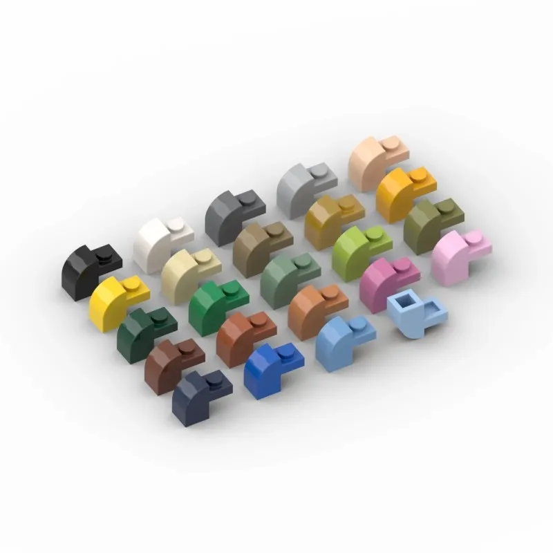 20 Stück MOC Teile 6091 Slope gebogen 1 x 2 x 1 1/3 mit gebogener Oberseite kompatible Steine DIY Assmble Bausteine Partikel Kinderspielzeug