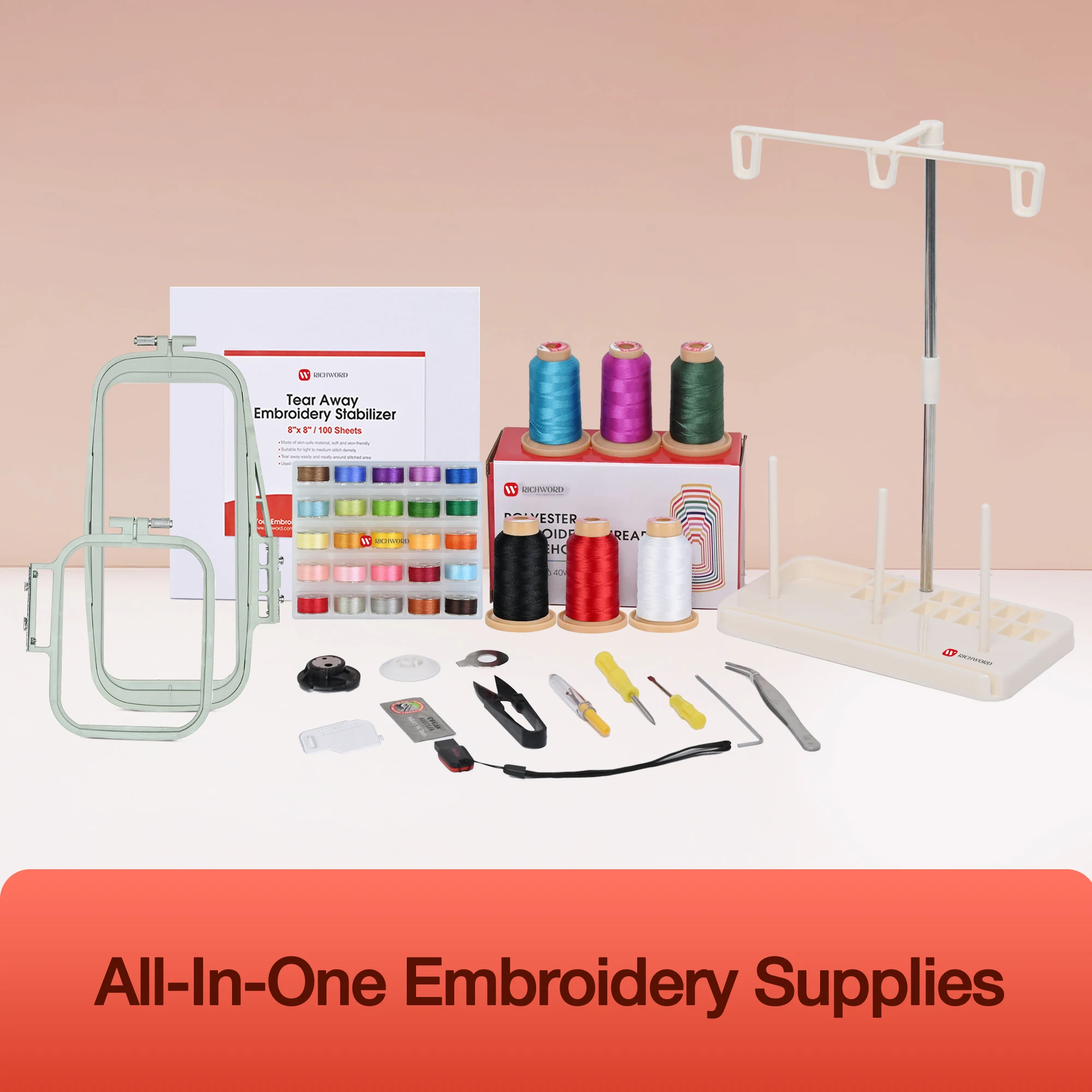 POOLIN EOC05 Computerized Embroidery Machine with Threads & Stabilizer 5