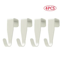 Set of 2 Colorful Multi - Purpose Hooks for Home and Office Organization (White - 4pcs)