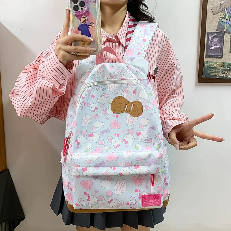 Sanrio Ins Style New Hellokitty Student Schoolbag Cute Hello Kitty Backpack Large Capacity Backpack 4