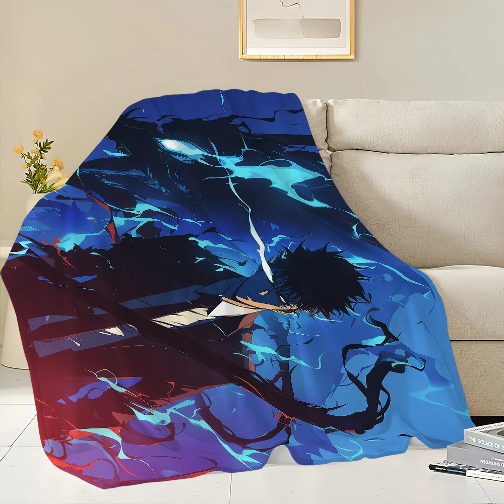 Anime S-Solo L-Leveling Printed comfortable and soft sofa, living room bed, bedroom blanket suitable for travel and gifts 3