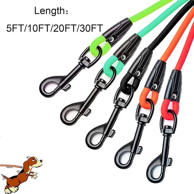 Saee430d581f0489886d98b2f530d2be5N.jpg Dog Leash Waterproof Training Recall Long PVC Pet Leashes 5FT 10 FT 20FT 30FT Great for Training Beach Yard Play