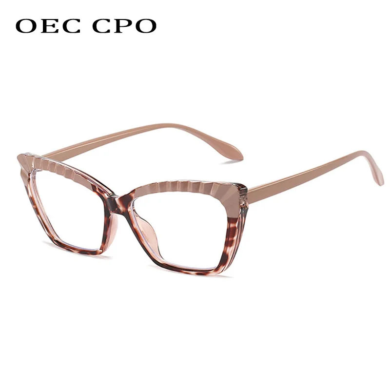 OEC CPO Vintage Square Glasses Frames Women Fashion Myopia Prescription  Glasses Frame Female Men Clear Lens Eyeglasses Unisex