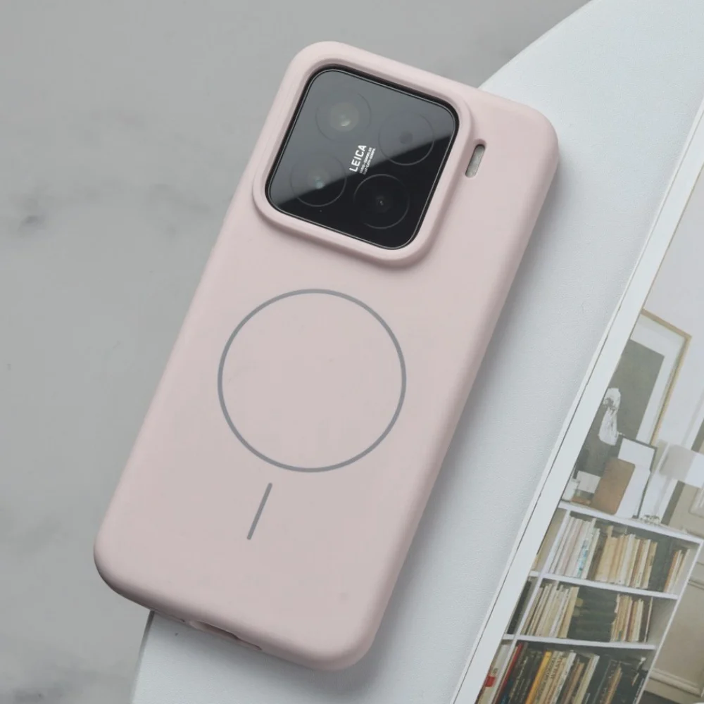 Premium Liquid Silicone Shockproof Magnetic Wireless Charging Case - Flocking Cover