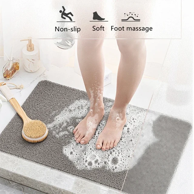 Bathroom Anti-slip Mat Mildew Proof Waterproof Shower Mat Soft Massage Home  Bath Kitchen PVC Washable Quick Drying Floor Rug - AliExpress