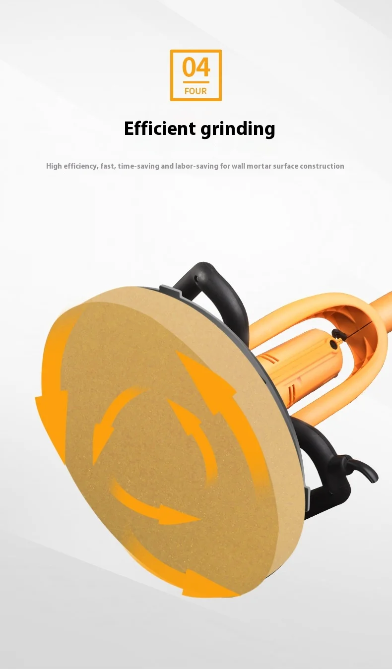 1700W Cement Polishing Machine Electric Wall Smoothing Machine 6 Adjust Speed Co