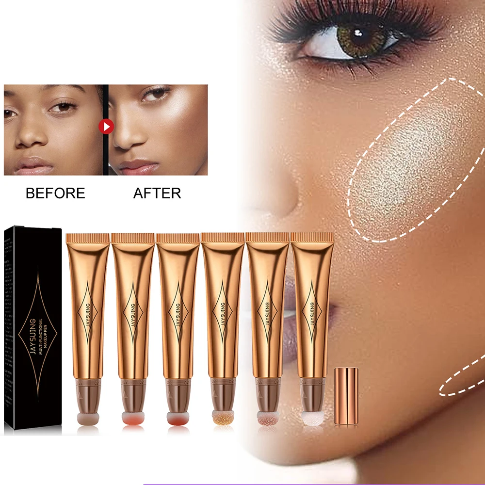 

Long Lasting Multi-Functional Makeup Pen Blush Highlighter Repair Volume Pearl Fine Shimmer Natural Brighten Moist and Smooth