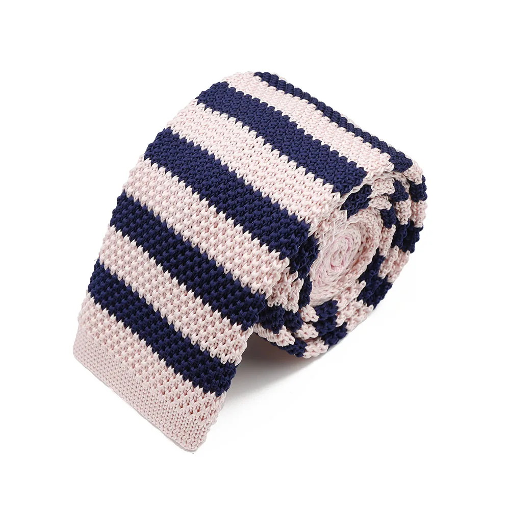 New 5.5cm Knitted Tie for Men and Women in Red Green Grey Striped Colorful Pattern Slim Fit Narrow Winter Tie Accessories Gift