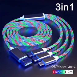 Luminous LED Fast Charging USB Cable - Multi - Device Compatible (Colorful for 1.2M)