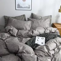 2/3pcs Solid Color Duvet Cover Set Super Soft Queen King Size Bedding Sets Single Double Bed Comforter Cover and Pillowcases 3