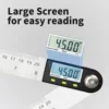 200 mm/300 mm Digital Angle Ruler Stainless Steel Electronic Angle Meter Electronic Protractor Goniometer Digital Angle Gauge 3