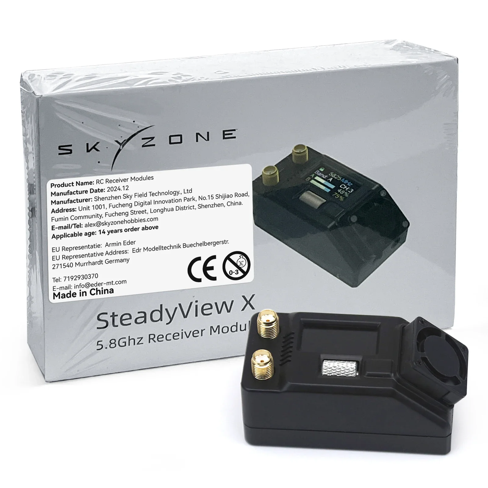 SKYZONE スクリーンレシーバー SteadyView X 5.8Ghz IPS モジュール