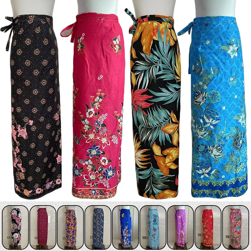 Summer Traditional Dai Ethnic Thai Clothes Women Traditional Vietnamese Long Skirt Ethnic Dance Costume Sarong Dai Tube Skirts