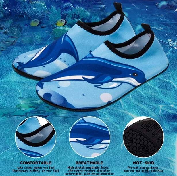 thumbnail image 2 of Men's Water Shoes - Aqua Socks For Beach, Pool, Surf, Yoga & Exercise (Slip-On) 2 of 13