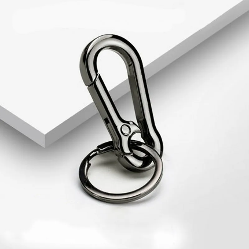 Saee4f8bf58f0404b84dcf9a40a35a854Q 5Pcs Gourd Buckle Keychains Climbing Hook Stainless Steel Car Strong Carabiner Shape Keychain Accessories Metal Key Chain Ring Mallzona