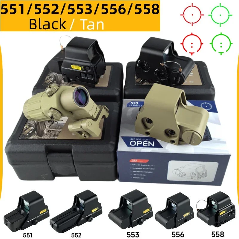 551 552 553 556 558 Reflex Holographic Red Green Dot Sight Compact Riflescopes with 20mm Quick Release Mount, red dot sight,rifle scope,holographic collimator