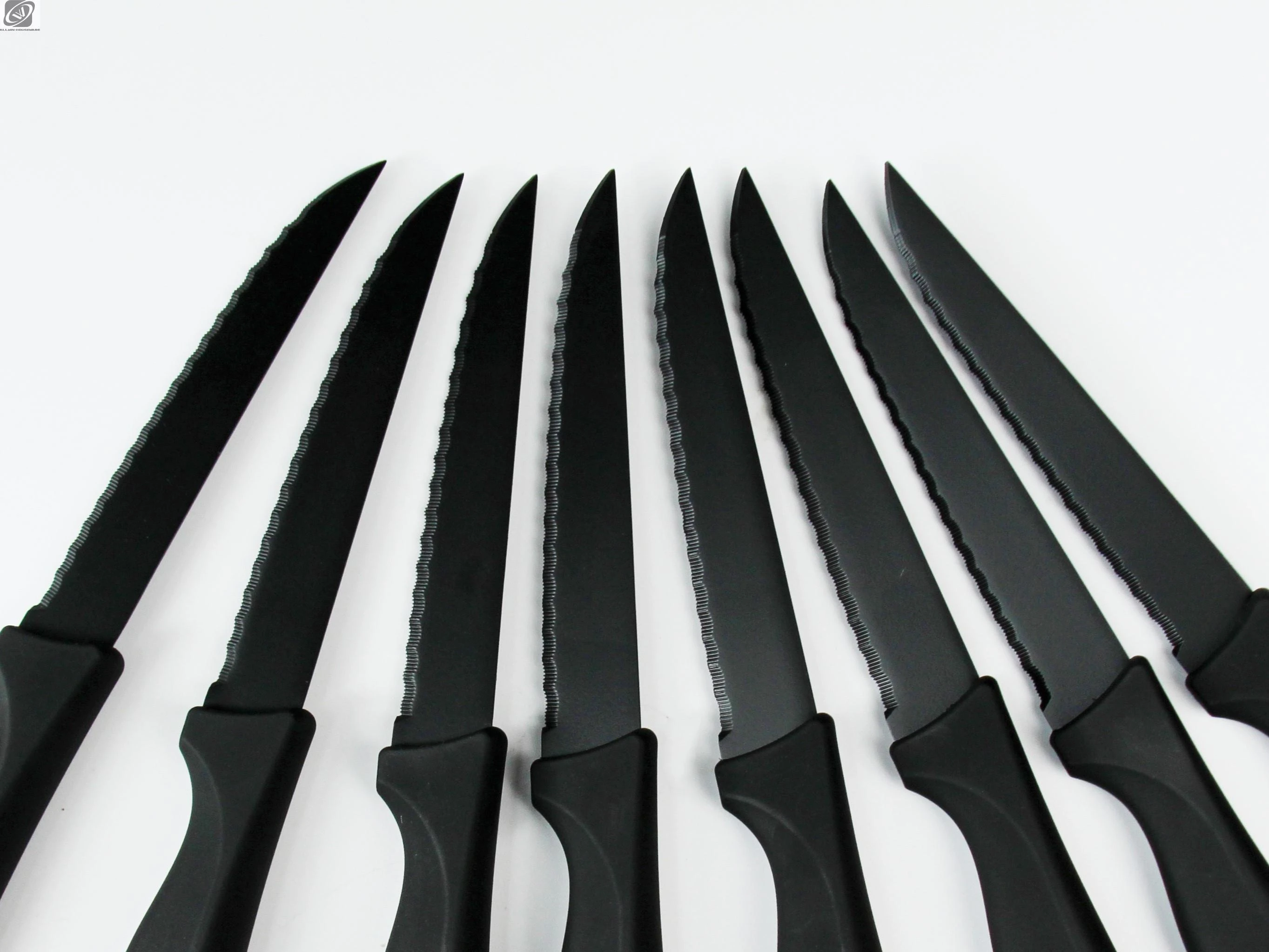 Table Knife Set 4/6/8pcs Black Matte Comfort Handle Paring Knives