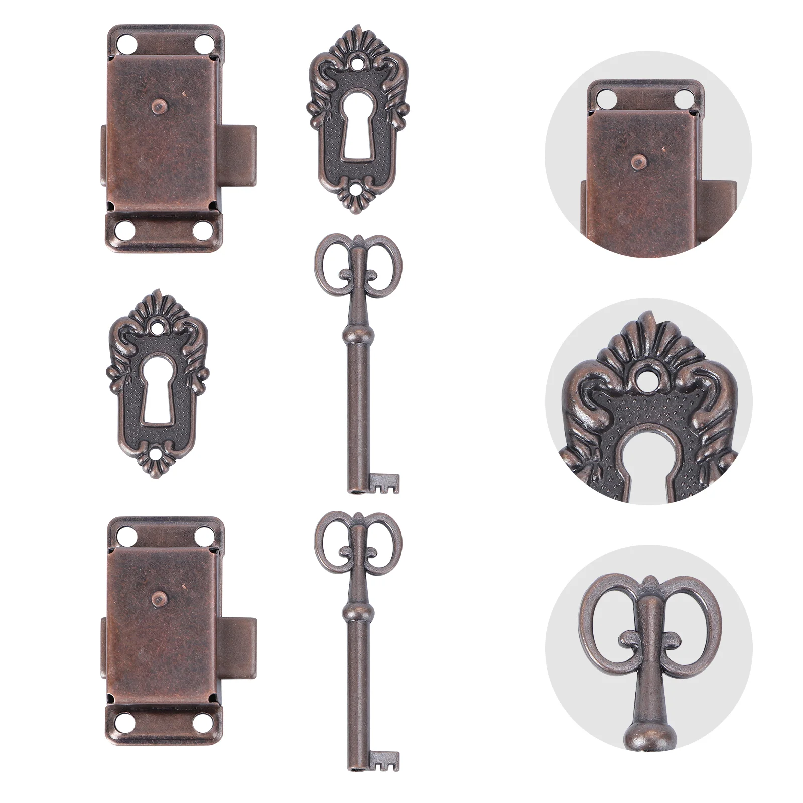 

2pcs Box Hasp Luggage Lock Hasp Vintage Rustic Suitcase Lock Hasp Duckbilled Toggle Hasp Buckle For Furniture Jewelry Box