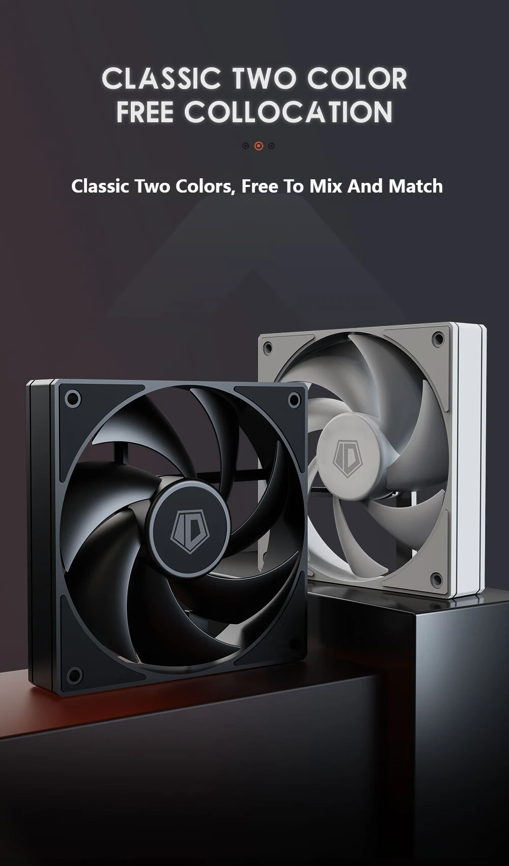 ID-COOLING AF-125 120mm FDB Bearing PWM Silent Fan, High Airflow Cooling for CPU