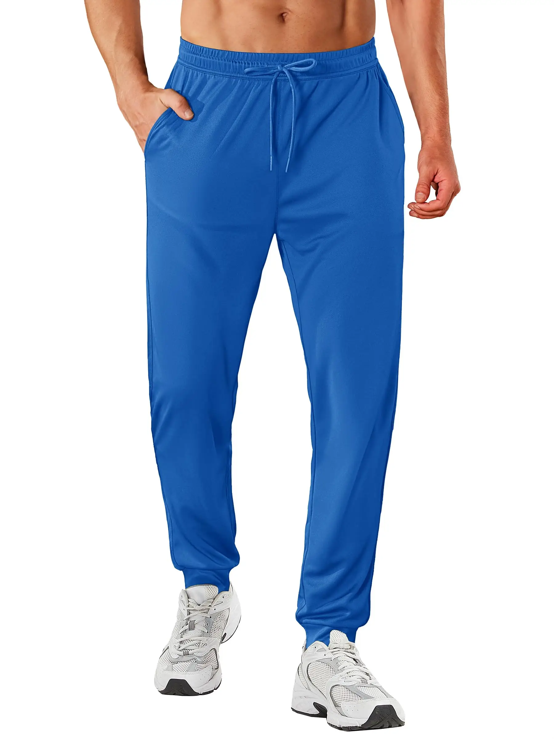 Lightweight Quick-Dry Men's Athletic Joggers with Elastic Waist for Outdoor and Gym Workouts