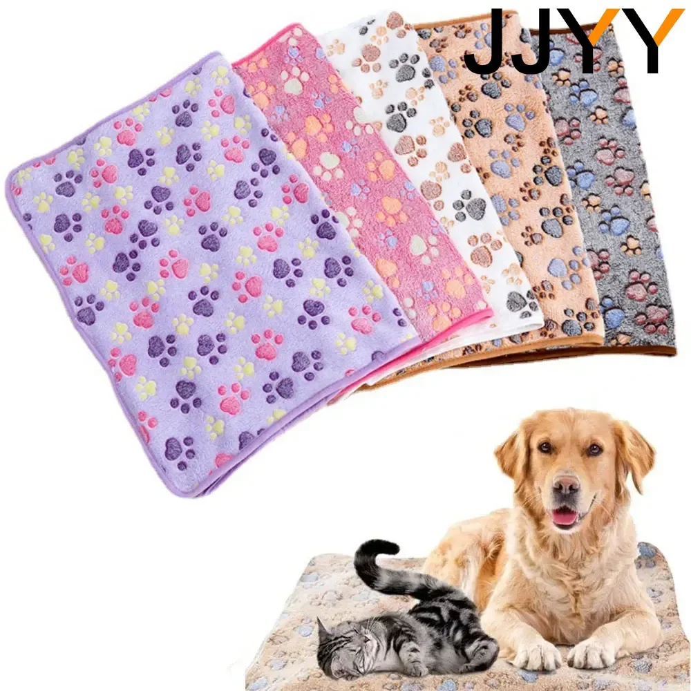 Pet Blanket Winter Dog Mattress Footprint Warm Sleeper Hamster Rabbit Bed Coral Flannel Dog Blanket Warm Cat Bed