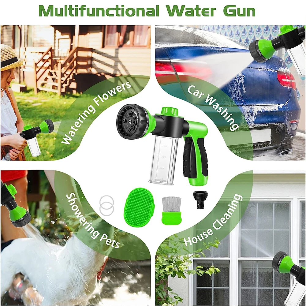 Bath Showerhead Dog Shower Gun 8 Mode Bath Brush Foam Sprayer Garden Bathroom Showers Cleaner Tool For Pet Dogs Accessories