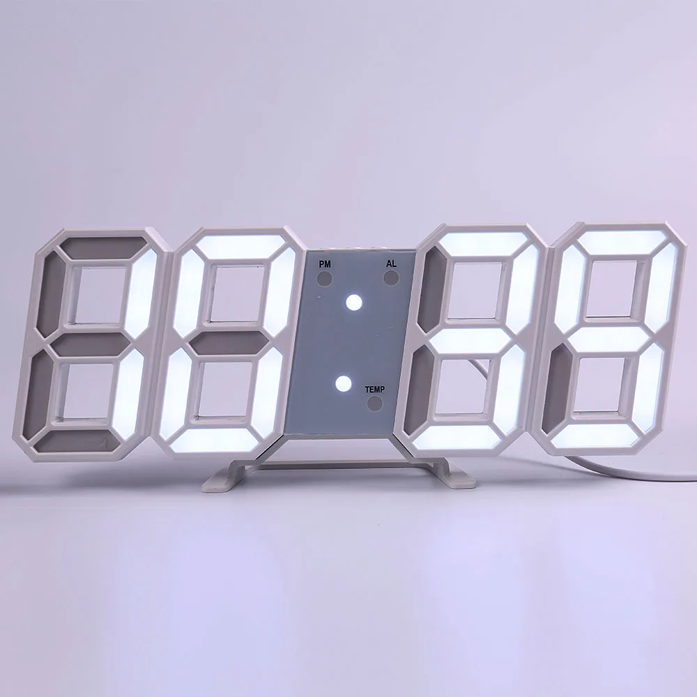 Nordic Wall Clock LED Table Clock Digital Alarm Clocks Date Temperature Home Decoration Creative Watches Digital Wall Clock 