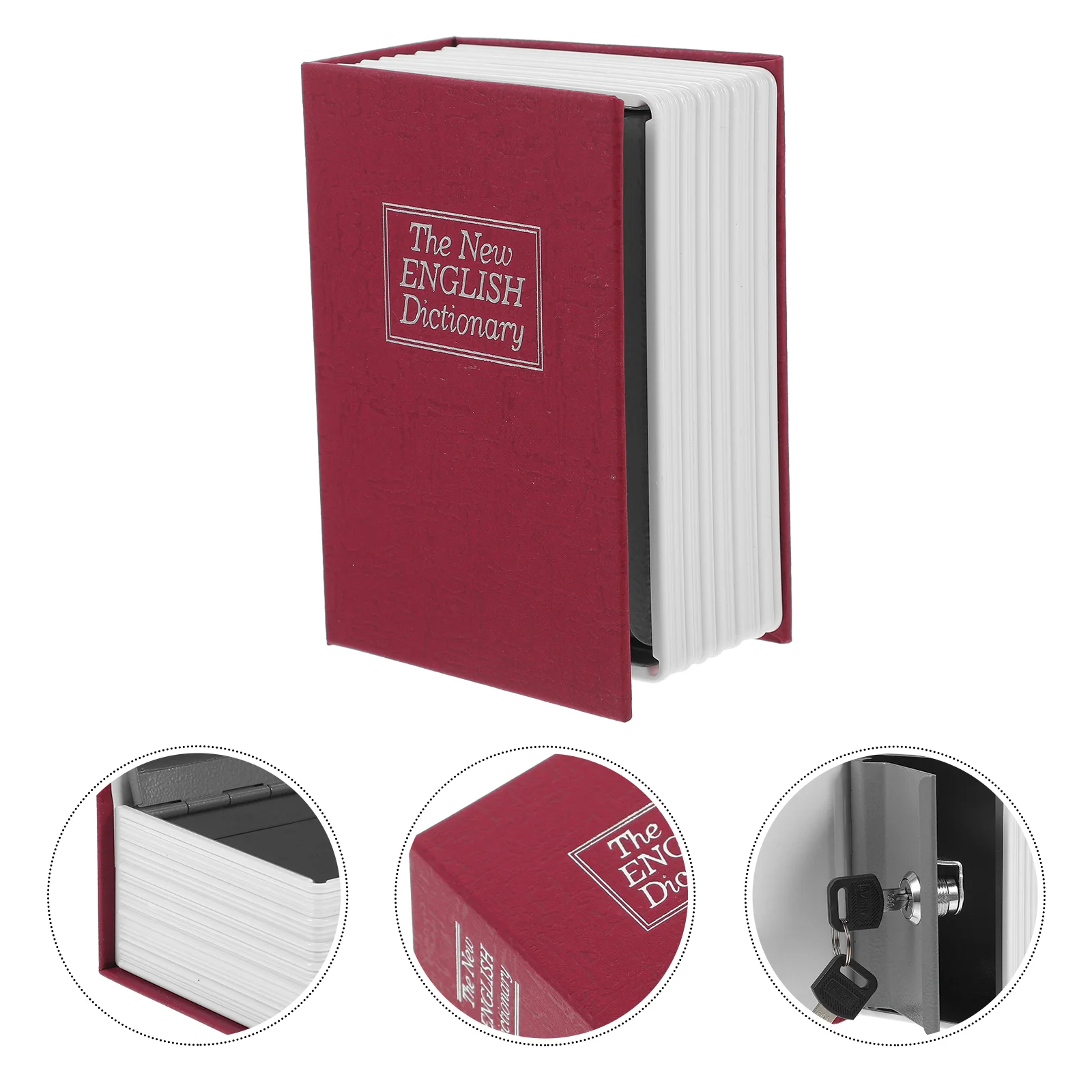 Red Book Piggy Bank Shaped Piggy Bank Classical Storage Box Privacy Safe Children Money Pot Small Safe Box Home Decor 4