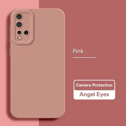 Custodia per telefono in silicone morbido con protezione per fotocamera opaca - Cover posteriore in colore solido Angel Eye
