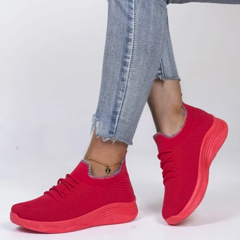 Spring new women's sports shoes, fashionable, breathable, lightweight, non-slip, wear-resistant, casual sports shoes, flat shoes