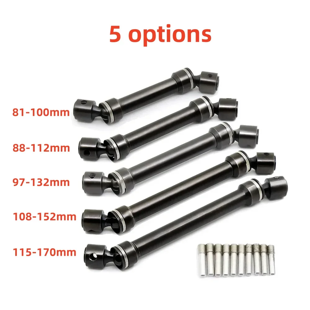 

1pc Metal HD Steel Universal Drive Shaft CVD 81-100 88-112 97-132 for 1/10 RC Crawler SCX10 90046 WRAITH 90018 Traxxas TRX4 D90
