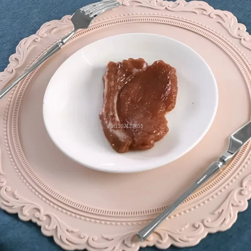 Kitchen Tablemat Oil Resistant Heat Insulation Non-Slip Coaster Bowl Pads Home Washable Cup Mat 34CM Silicone Lace Placemat