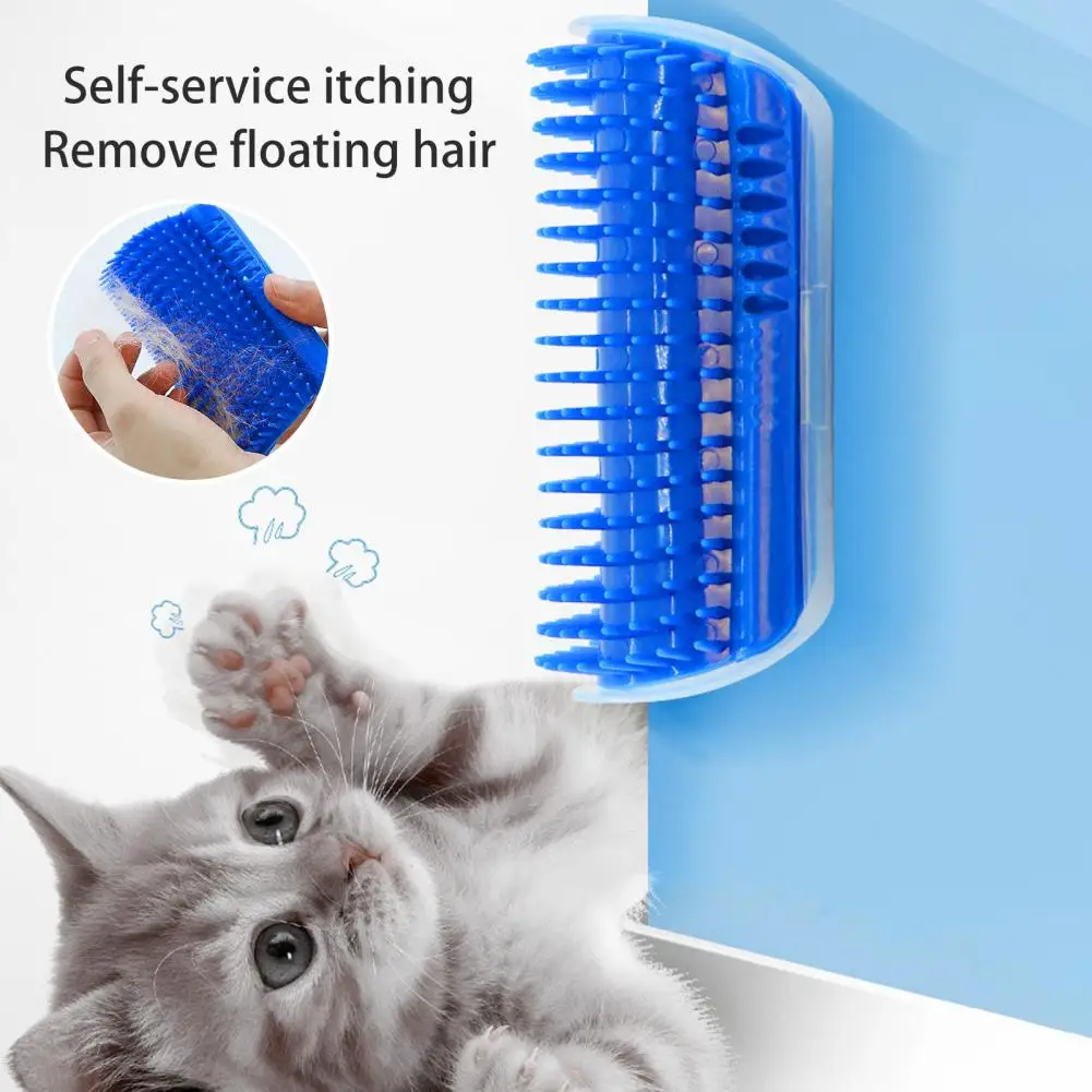 

Cat Corner Scratcher Cat Self Groomer with Wall Corner Scratcher Massage Brush for Indoor Cats Grooming Tool for Long Short Fur