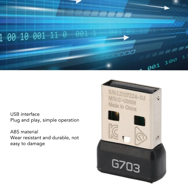 LIGHTSPEED 무선 마우스용 Logitech G703용 USB 마우스 수신기 무선 2.4G 기술 휴대용 마우스 어댑터