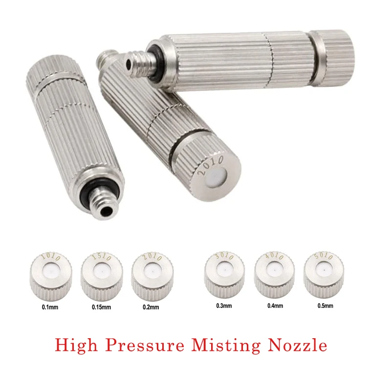 

5PCS 3/16" High Pressure Misting Nozzles Garden Agriculture Cooling Humidify Sprinklers Fogging Sprayers