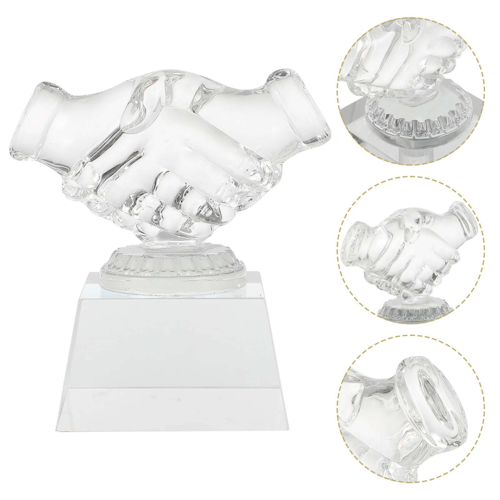 

Trophy Medal Sports Decor Hand-shaped Award Mini Supply Decorative Crystal Transparent Prize Child Delicate