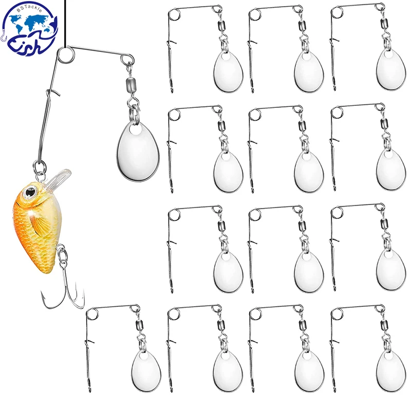 

10PCS Fishing Spinner Blades Spinnerbait Smooth Nickel Spoons Rigs Fishing Spoons Blades Spinner Fishing Lures Accessories