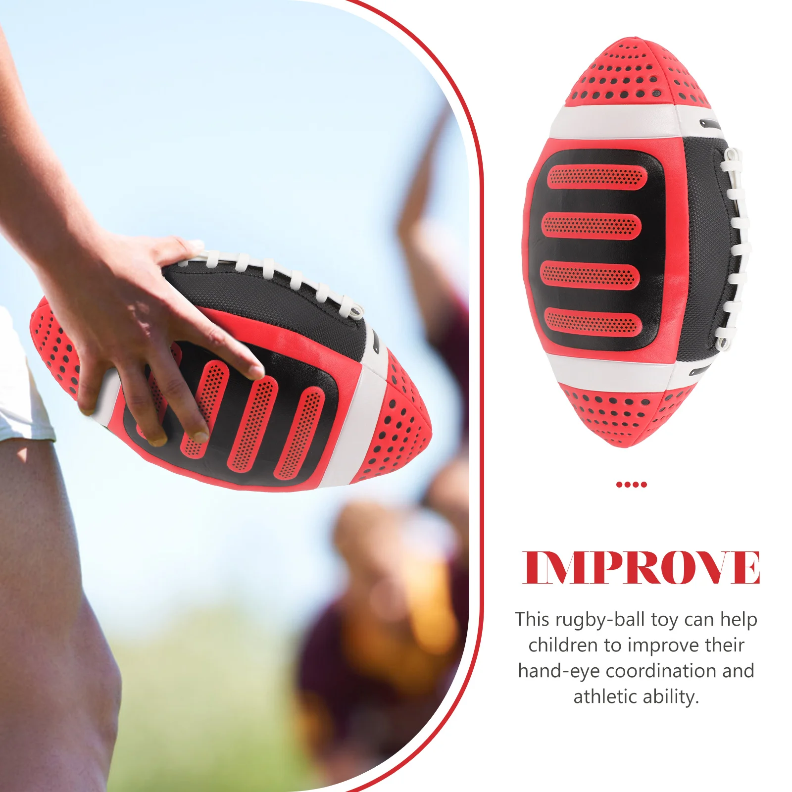 Kids School Rugby PU Rugby Professional Toy Kids Training Ball Plaything rugby ball