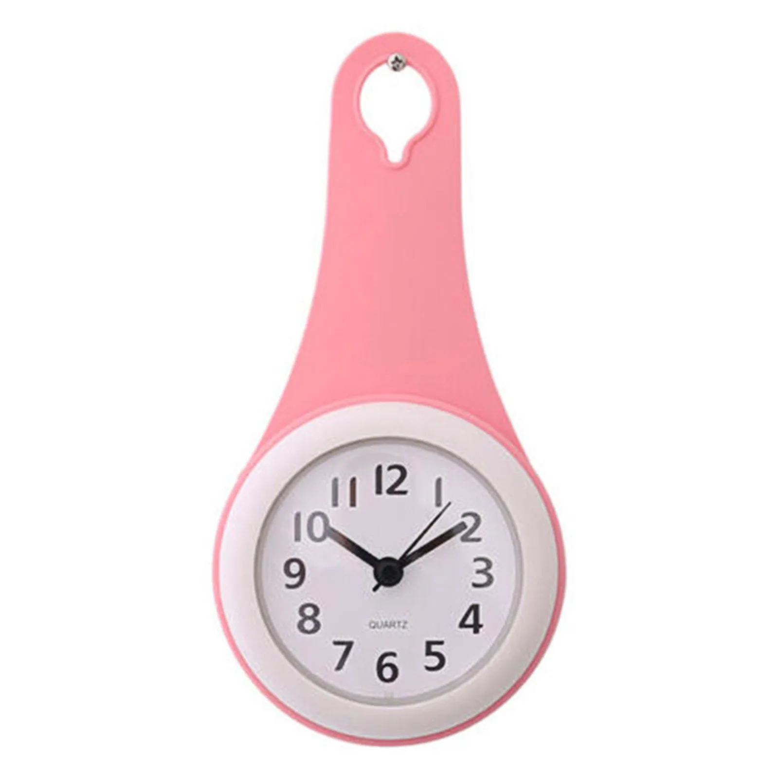 Bathroom decorative wall clock silicone large numbers mini hanging clock for living room bathroom study wall clock