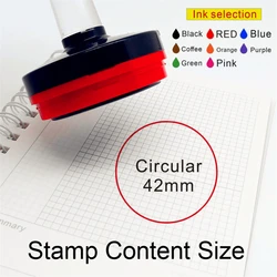 Custom Round Logo Stamp - Personalized Self - Inking Rubber Stamp with Photosensitive Ink (42mm)