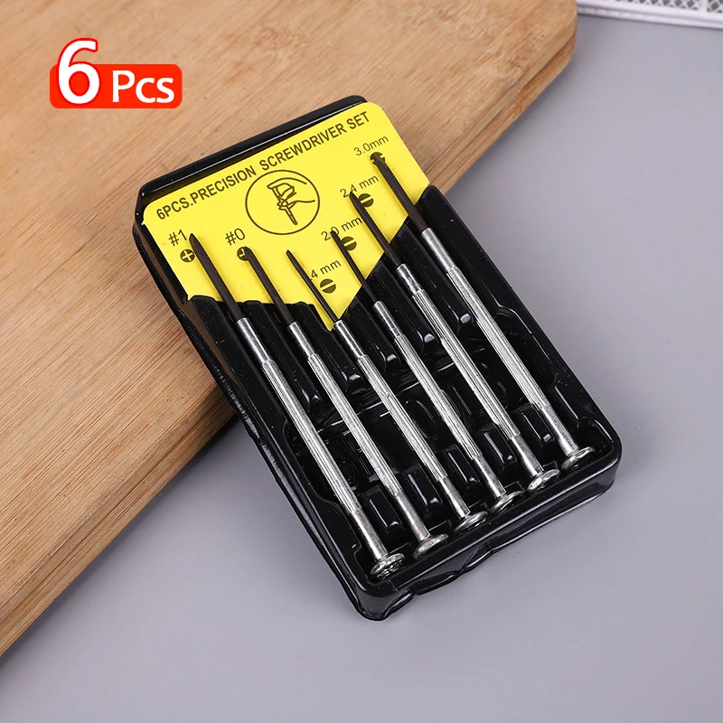 6PCS Eyeglass Repair Tool Mini Screwdriver Set Small Precision Screwdriver Kit for Watch Electronic Jewelry Toys
