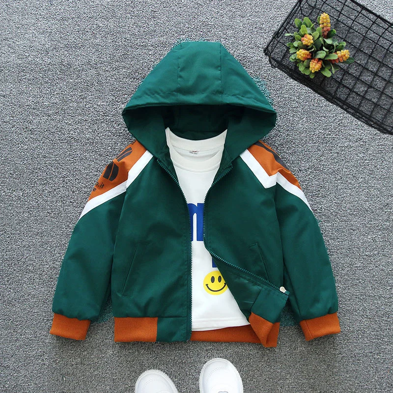 Casual Windbreakers Jackets Spring Autumn Boys Hooded Outerwear Children Clothes Teenagers Long Sleeve Coats Big Kids Waterproof