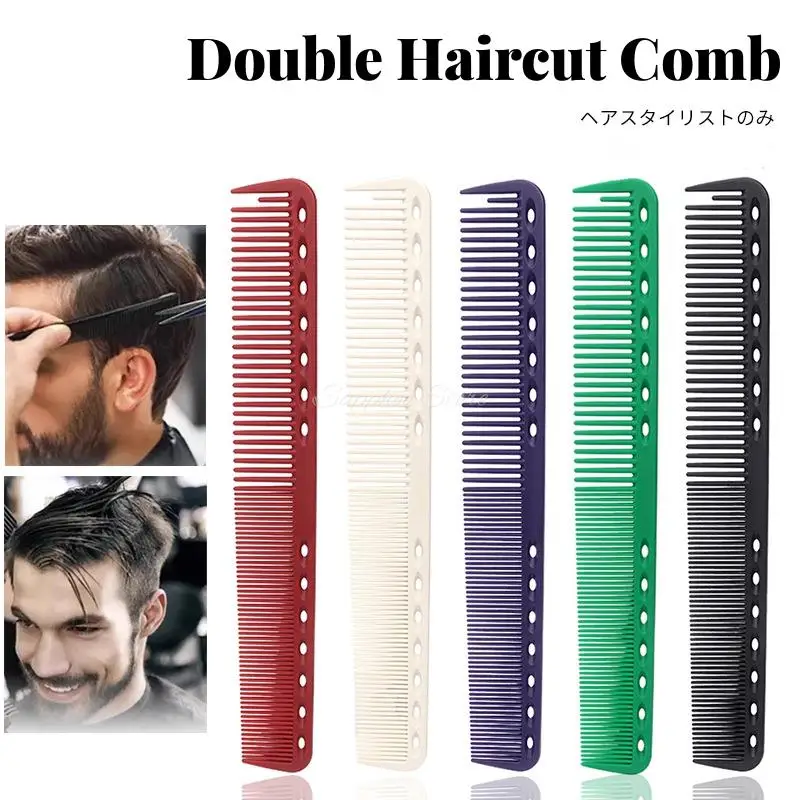 Japanese Double Sided Hair Cutting Comb 17.9cm Heat Resistance Barber Professional ABS Anti-static Comb For Salon Hairdressing 3 boxes sublimation blank heat transfer printing domino set box toy mdf two sided printing new diy gifts