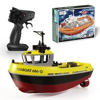 NEW 686 RC Boat 1/72 Powerful Dual Motor Wireless Radio Control Shipboat 2.4G Electric Remote Control Tugboat Model Toys for Boy 1