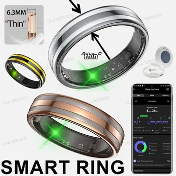 Anello Intelligente con Rilevamento Gesti, Impermeabile per Esterni, Monitoraggio Reale HRV, Frequenza Cardiaca, Ossigeno nel Sangue, Anello Sportivo per il Monitoraggio della Salute