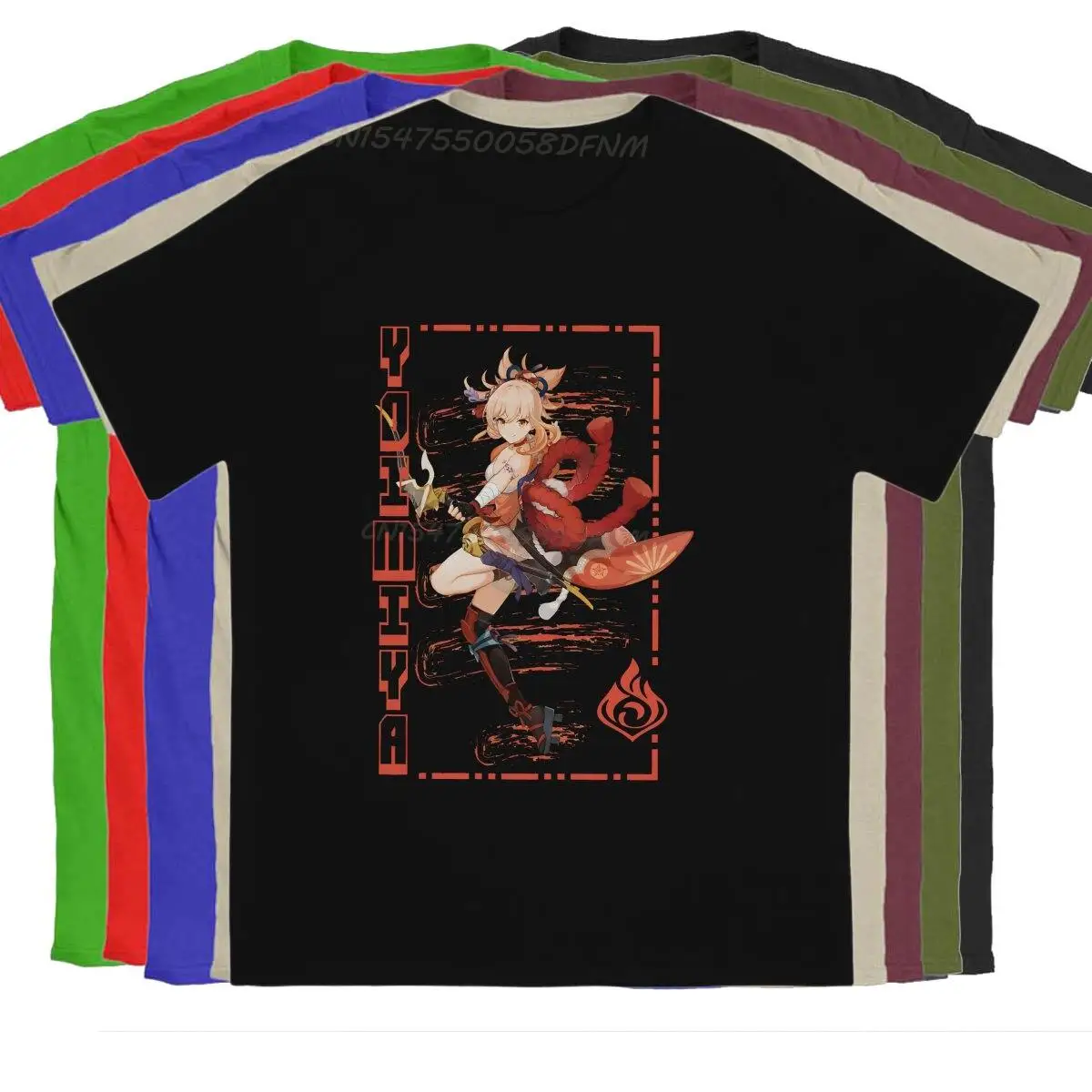 

Men's YOIMIYA T-shirts Genshin Impact Game Pure Cotton Men Clothing Fashion Men Graphic Tee Shirt Male Summer Tops T-Shirts